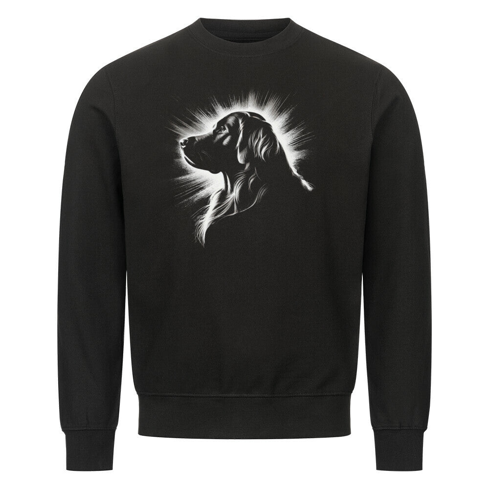Premium Sweatshirt "Flat Coated Retriever Shine" Schwarz – hunde-shirt.de
