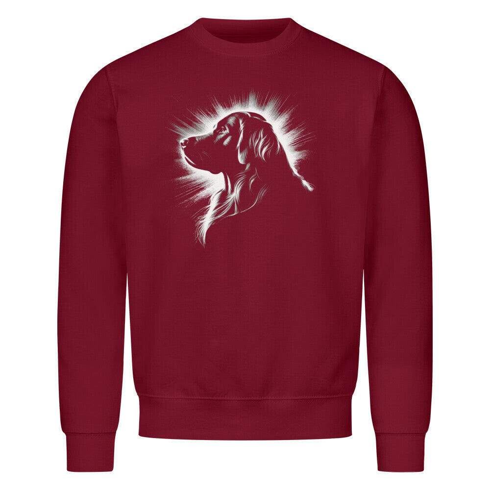 Premium Sweatshirt "Flat Coated Retriever Shine" Burgunder – hunde-shirt.de