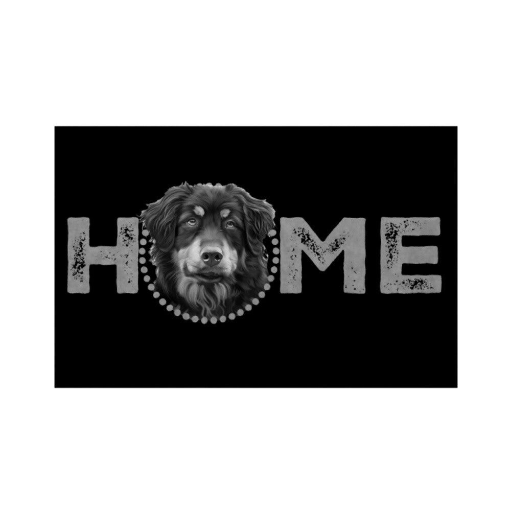 Fußmatte "Hovawart dunkel - HOME-Edition" Weiß – hunde-shirt.de