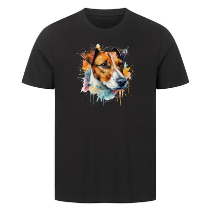 Premium T-Shirt "Jack Russell Terrier -Splash" Schwarz – hunde-shirt.de
