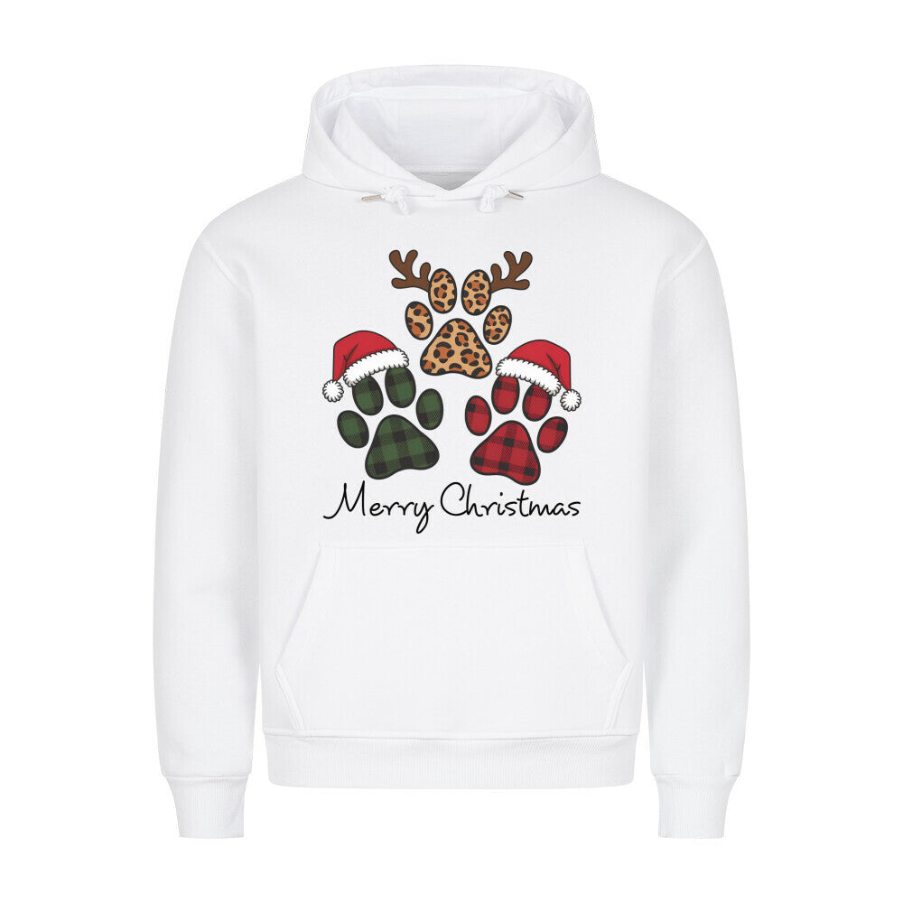 Premium Hoodie "Merry Christmas" Weiß – hunde-shirt.de