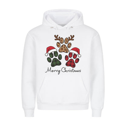 Premium Hoodie "Merry Christmas" Weiß – hunde-shirt.de
