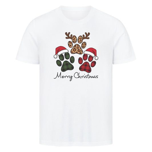 Premium T-Shirt "Merry Christmas" Weiß – hunde-shirt.de