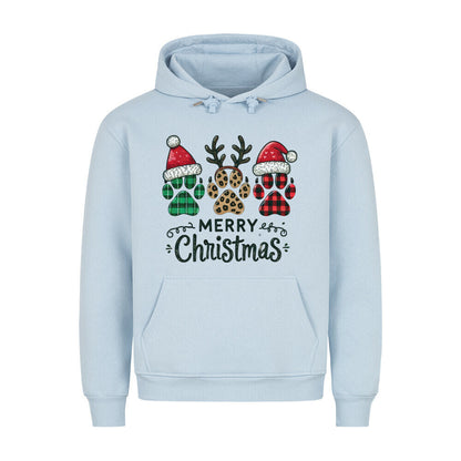 Premium Hoodie "Merry Christmas 3taps" Babyblau – hunde-shirt.de