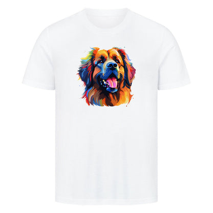 Premium T-Shirt "Leonberger Paint" Weiß – hunde-shirt.de