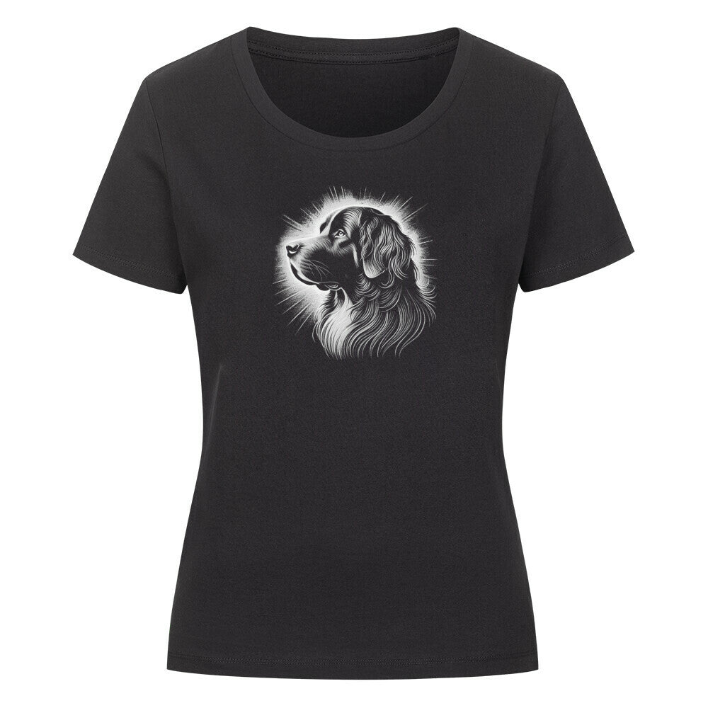 Premium Organic Damen-Shirt "Hovawart - Shine" Schwarz – hunde-shirt.de