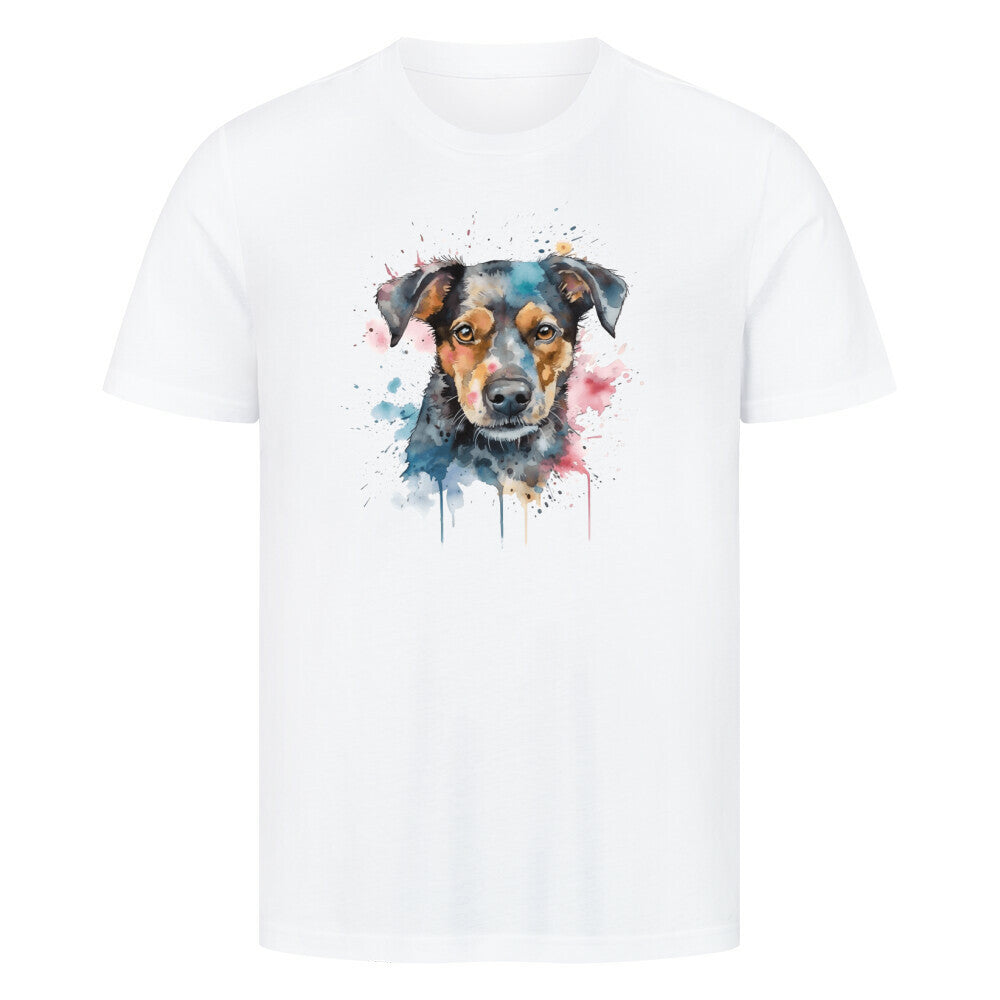 Premium T-Shirt "Manchester Terrier - Paint" Weiß – hunde-shirt.de