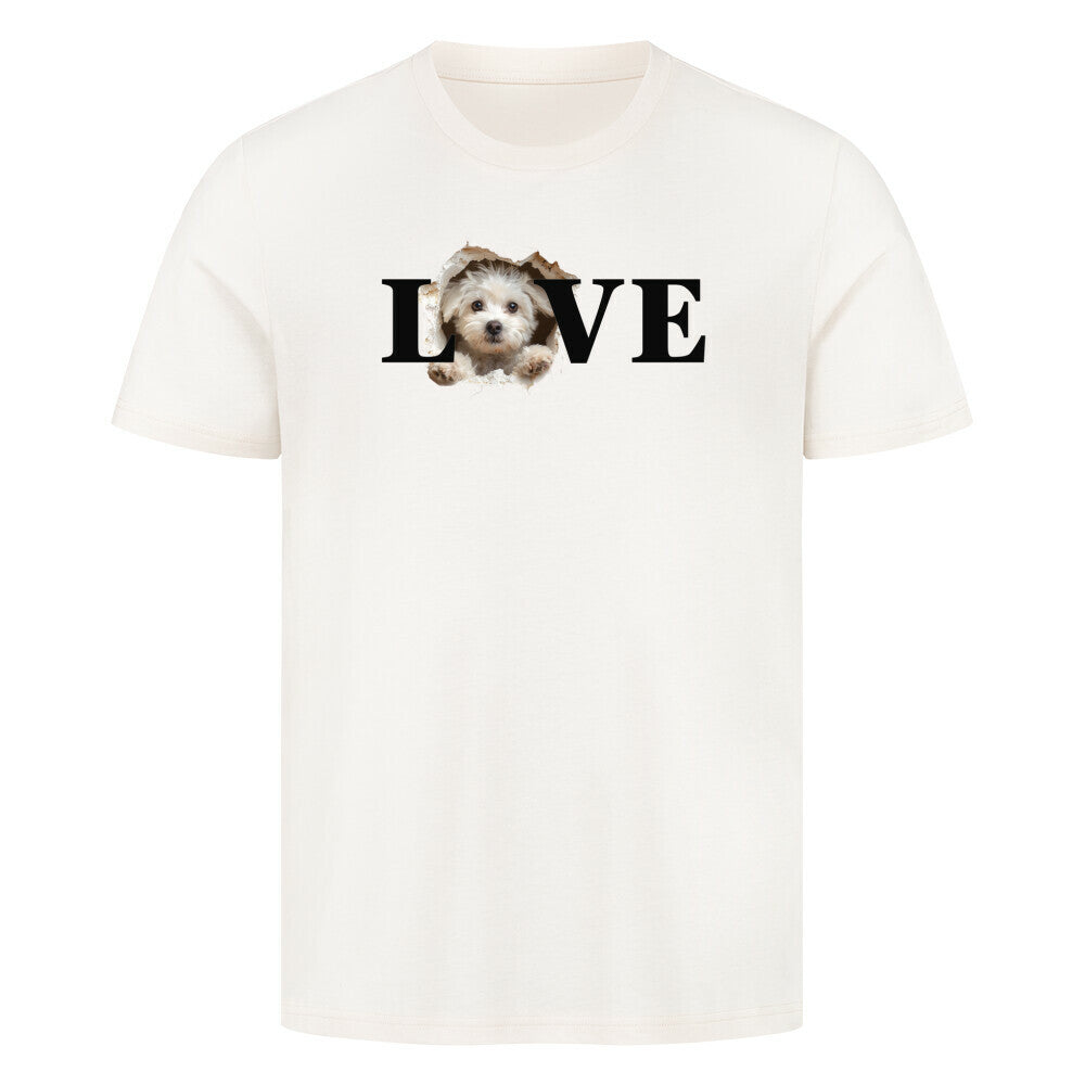 Premium T-Shirt "Maltipoo - LOVE" Natural Raw – hunde-shirt.de