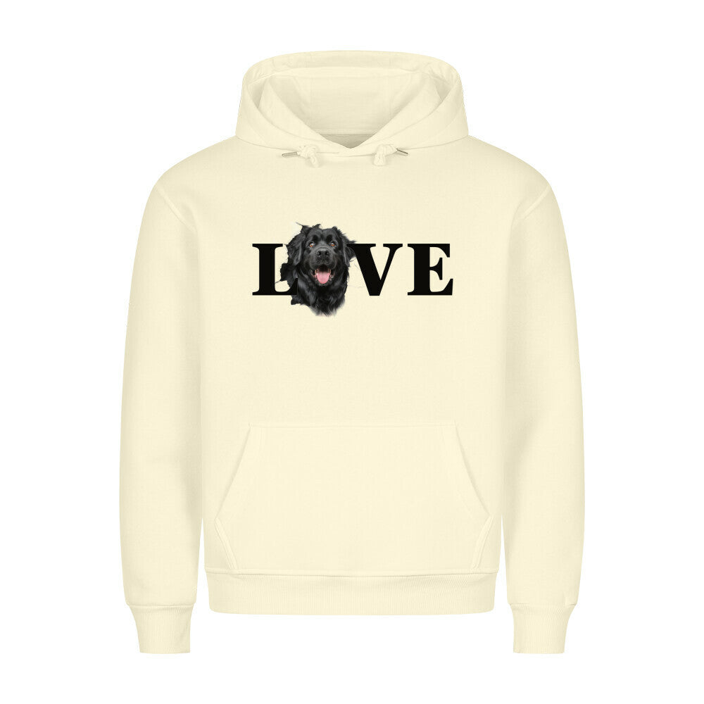 Premium Hoodie "Neufundländer LOVE" Beige – hunde-shirt.de