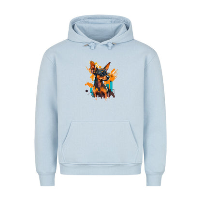 Premium Hoodie "Zwergpinscher - Art" Babyblau – hunde-shirt.de