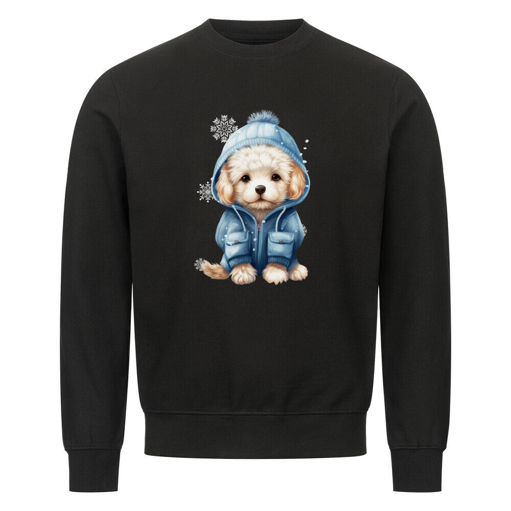 Premium Sweatshirt "Toypudel - Winter" Schwarz – hunde-shirt.de