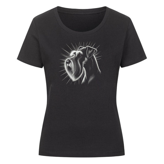 Premium Organic Damen-Shirt "Riesenschnauzer - Shine" Schwarz – hunde-shirt.de