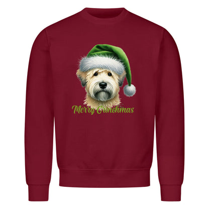 Premium Sweatshirt "Soft Coated - Merry Grinchmas" Burgunder – hunde-shirt.de