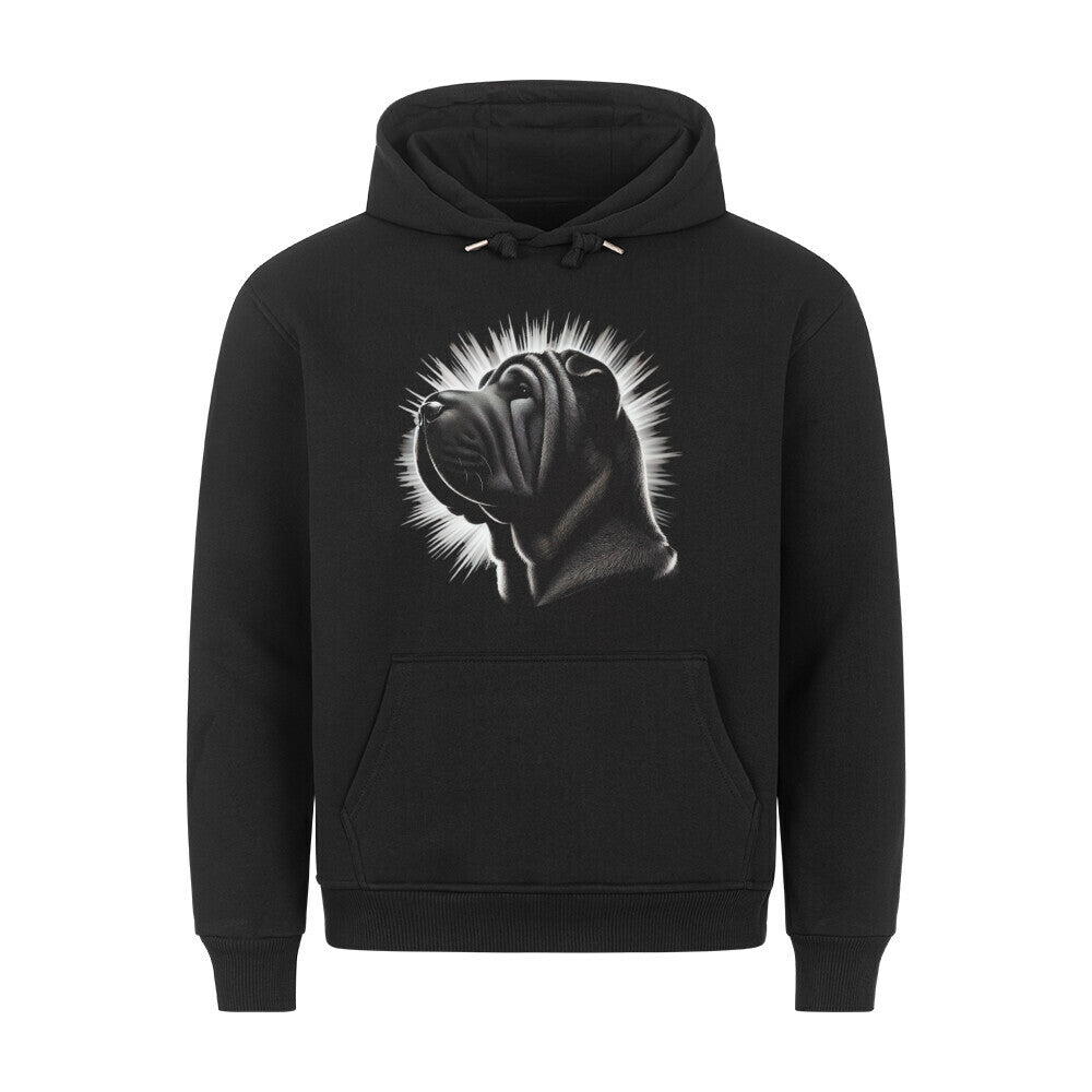 Premium Hoodie "Shar Pei - Shine" Schwarz – hunde-shirt.de