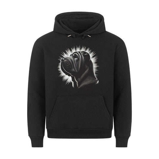 Premium Hoodie "Shar Pei - Shine" Schwarz – hunde-shirt.de