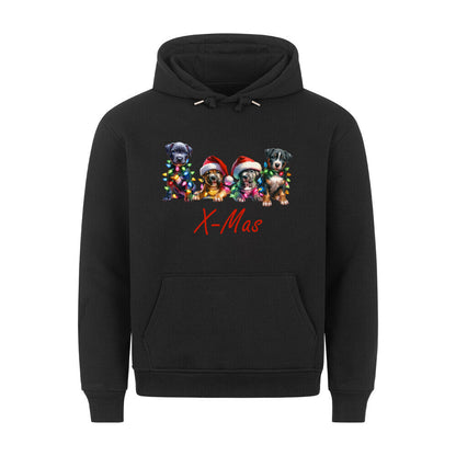 Premium Hoodie "Pit Bull - X-Mas" Schwarz – hunde-shirt.de