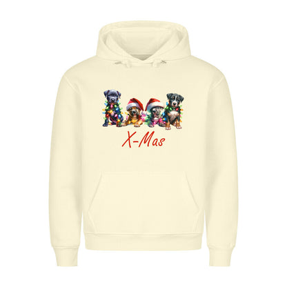 Premium Hoodie "Pit Bull - X-Mas" Beige – hunde-shirt.de