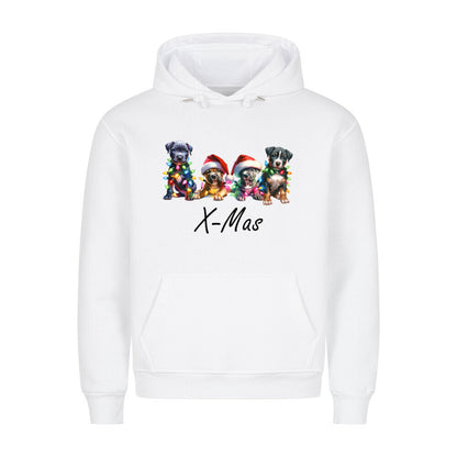 Premium Hoodie "Pit Bull - X-Mas black" Weiß – hunde-shirt.de