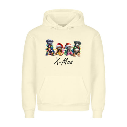 Premium Hoodie "Pit Bull - X-Mas black" Beige – hunde-shirt.de