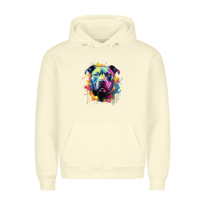 Premium Hoodie "Pit Bull - Splash" Beige – hunde-shirt.de
