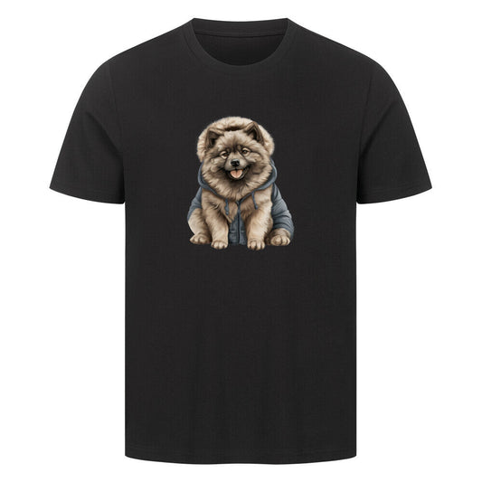 Premium T-Shirt "Wolfsspitz - Winter" Schwarz – hunde-shirt.de