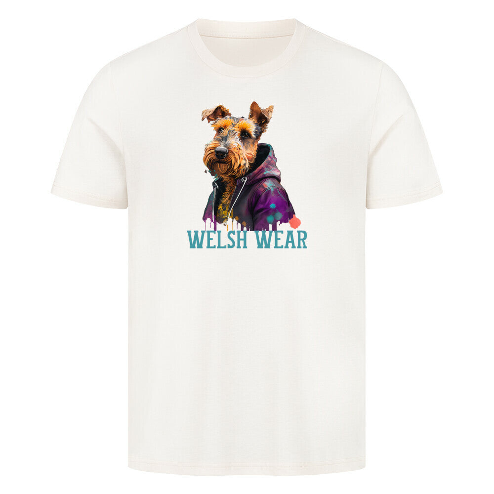 Premium T-Shirt "Welsh Terrier - Welsh Wear" Natural Raw – hunde-shirt.de