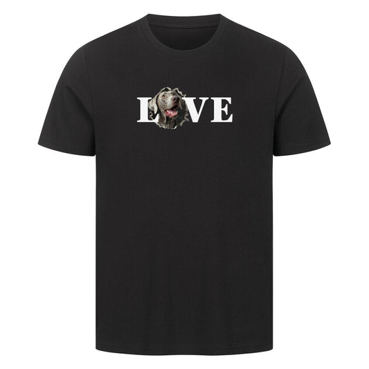 Premium T-Shirt "Weimaraner - LOVE" Schwarz – hunde-shirt.de