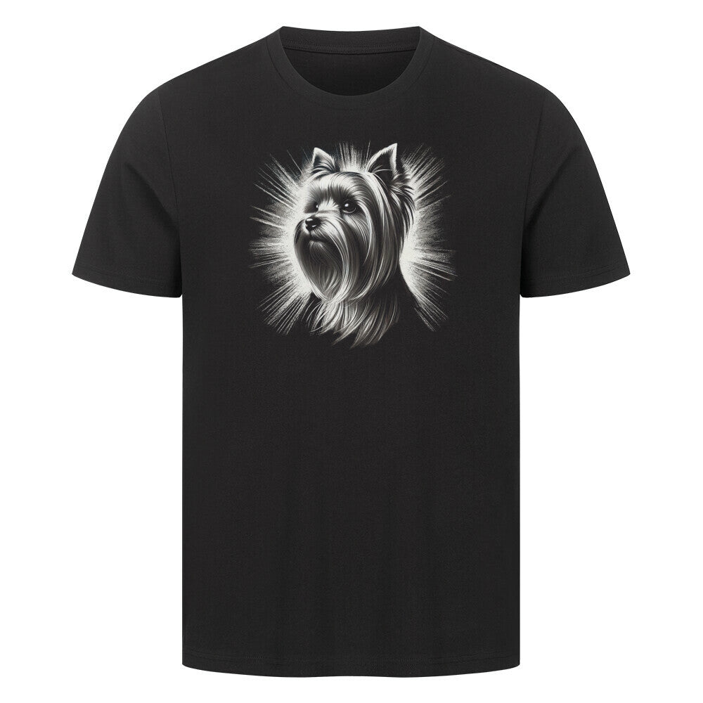 Premium T-Shirt "Yorkie - Bright" Schwarz – hunde-shirt.de