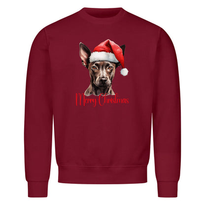 Premium Sweatshirt "Xolo - Merry Christmas" Burgunder – hunde-shirt.de