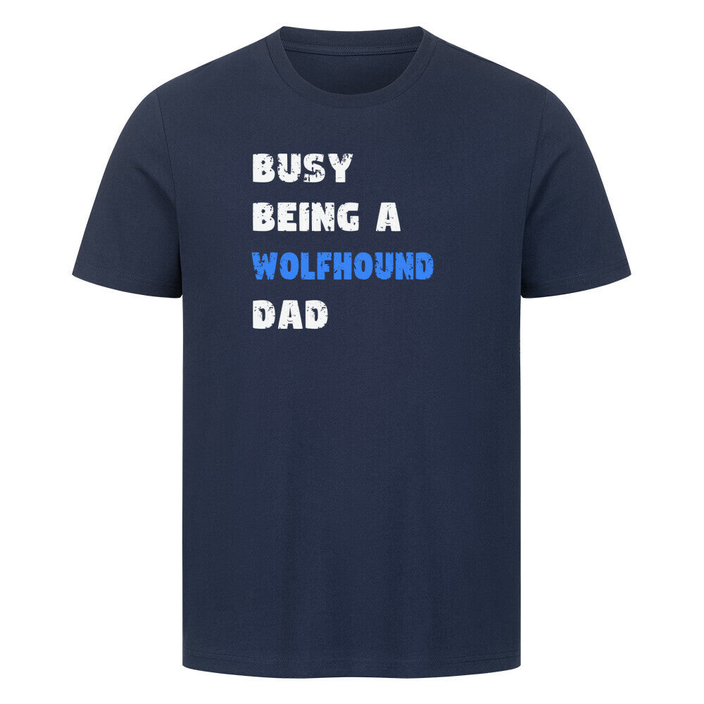 Premium T-Shirt "Wolfhound DAD" French Navy – hunde-shirt.de