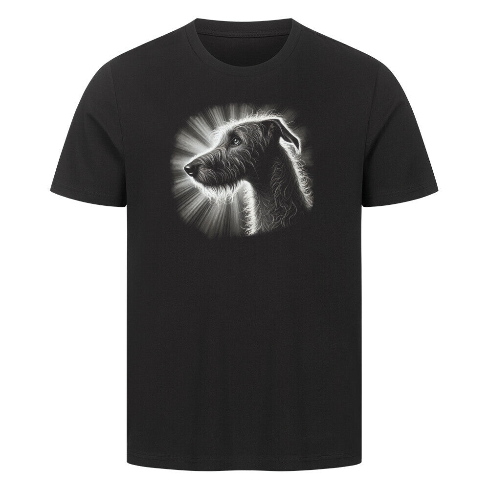 Premium T-Shirt "Irischer Wolfshund - Shine" Schwarz – hunde-shirt.de