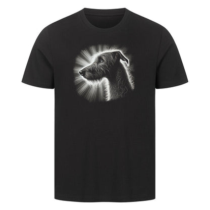 Premium T-Shirt "Irischer Wolfshund - Shine" Schwarz – hunde-shirt.de