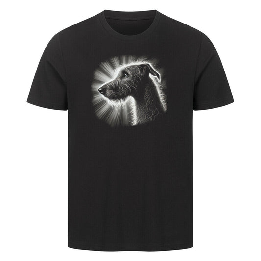 Premium T-Shirt "Irischer Wolfshund - Shine" Schwarz – hunde-shirt.de