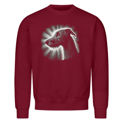 Premium Sweatshirt "Irischer Wolfshund - Shine" Burgunder – hunde-shirt.de