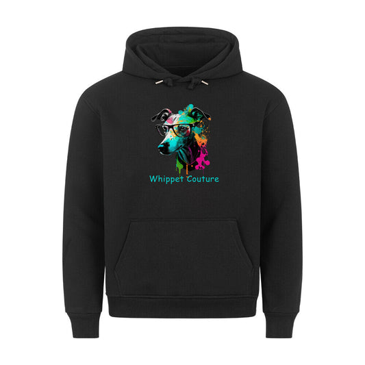 Premium Hoodie "Whippet Couture" Schwarz – hunde-shirt.de