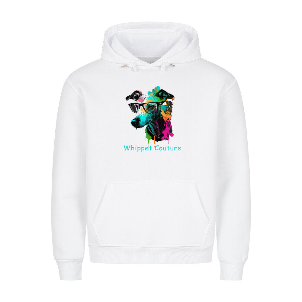 Premium Hoodie "Whippet Couture" Weiß – hunde-shirt.de