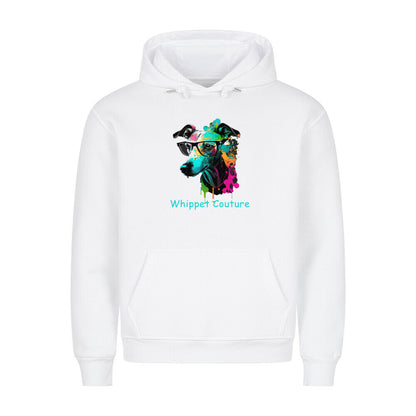 Premium Hoodie "Whippet Couture" Weiß – hunde-shirt.de