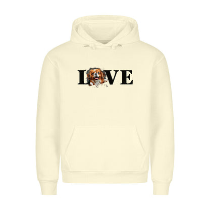 Premium Hoodie "Tibet Spaniel - LOVE" Beige – hunde-shirt.de