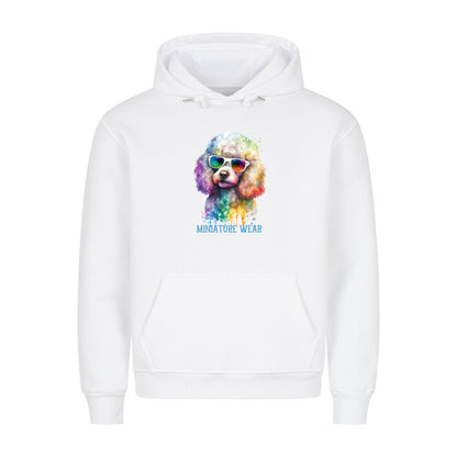Premium Hoodie "Zwergpudel - Miniature Wear" Weiß – hunde-shirt.de