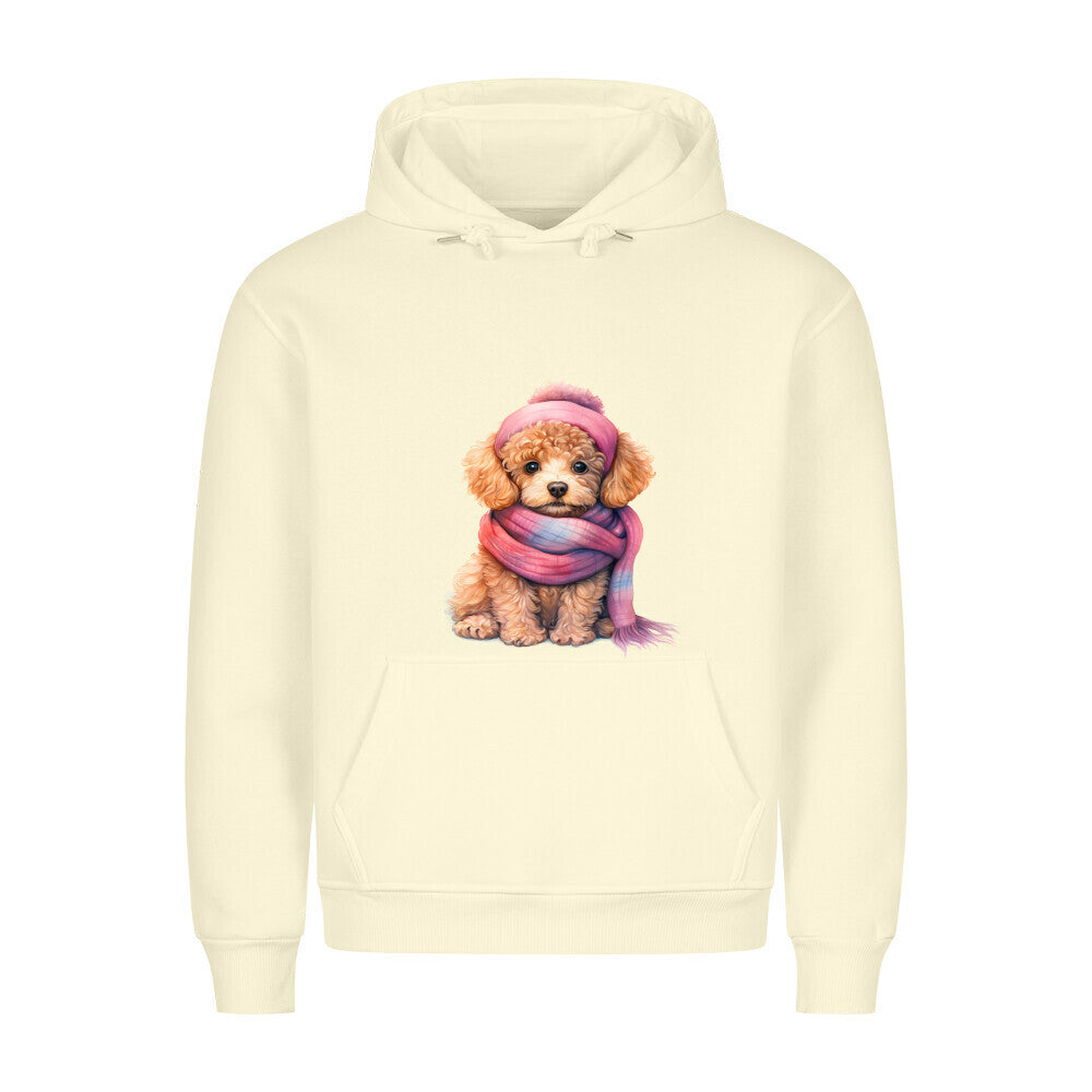 Premium Hoodie "Zwergpudel - Wintermädchen" Beige – hunde-shirt.de