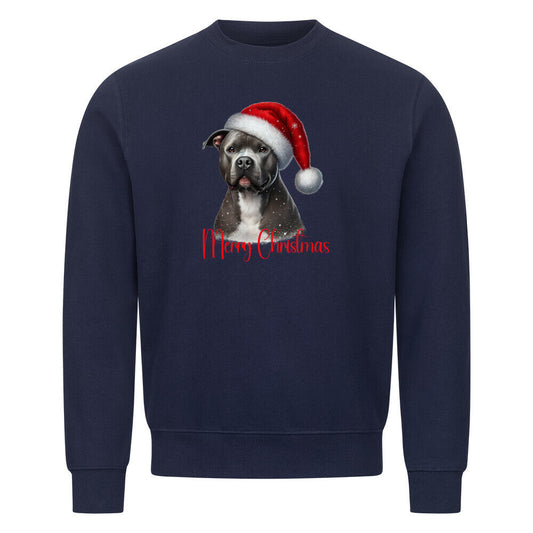 Premium Sweatshirt "Bully XL - Merry Christmas" Navy Blue – hunde-shirt.de