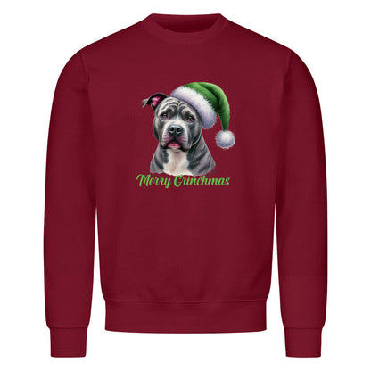 Premium Sweatshirt "Bully XL - Merry Grinchmas" Burgunder – hunde-shirt.de