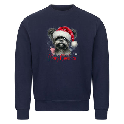 Premium Sweatshirt "Affenpinscher - Merry Christmas" Navy Blue – hunde-shirt.de