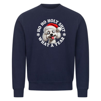 Premium Sweatshirt "Bichon Frisé - HO HO..." Navy Blue – hunde-shirt.de