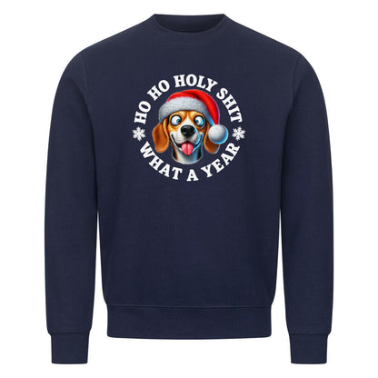 Premium Sweatshirt "Beagle - HO HO..." Navy Blue – hunde-shirt.de