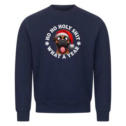 Premium Sweatshirt "Boerboel - HO HO..." Navy Blue – hunde-shirt.de