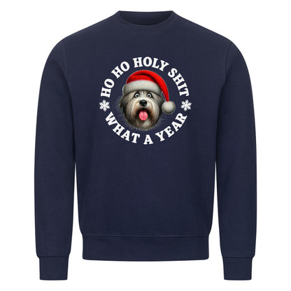 Premium Sweatshirt "Bobtail - HO HO..." Navy Blue – hunde-shirt.de