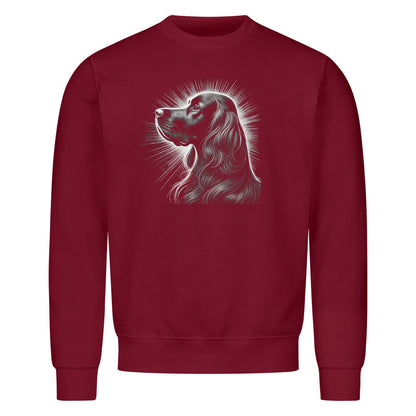 Premium Sweatshirt "Irish Setter - Shine" Burgunder – hunde-shirt.de