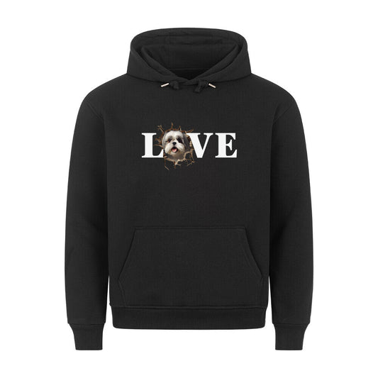Premium Hoodie "Shih Tzu - LOVE" Schwarz – hunde-shirt.de