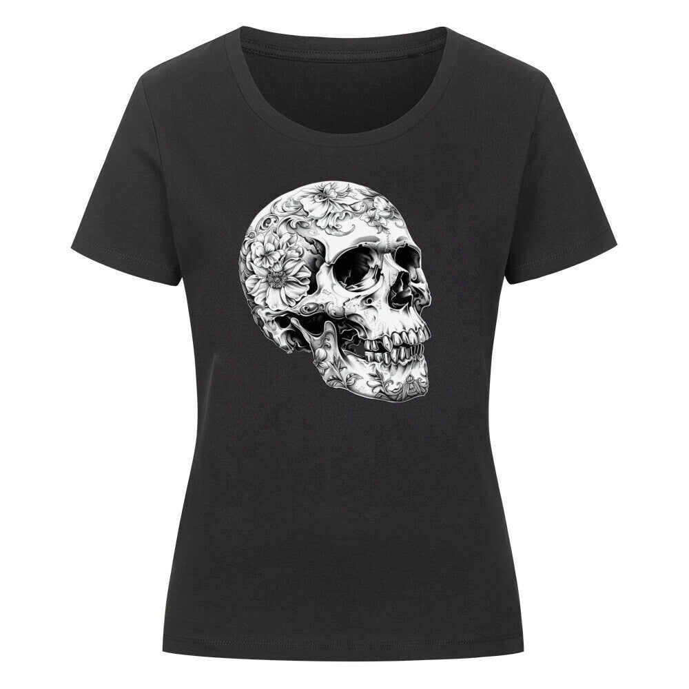 Premium Organic Damen-Shirt "Silence" Schwarz – hunde-shirt.de